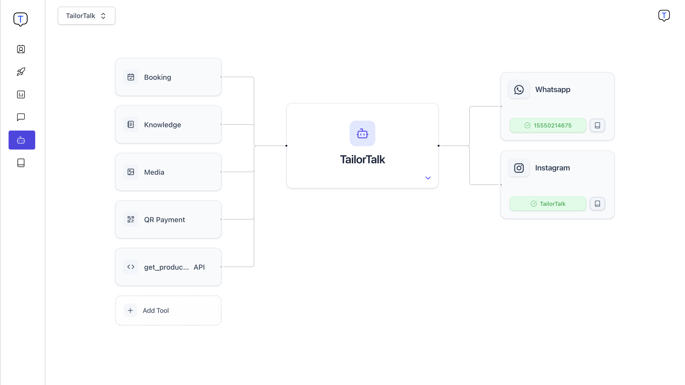 TailorTalk Platform Interface