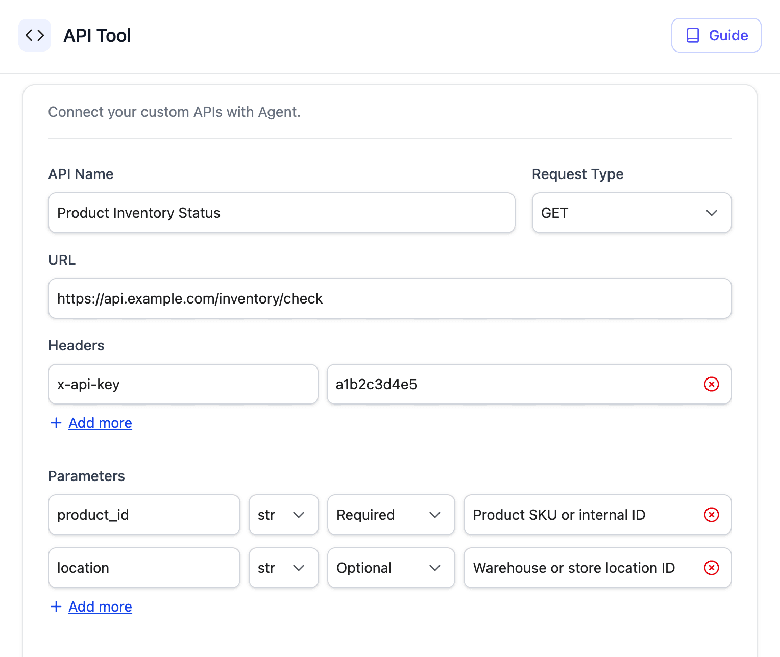 TailorTalk Agent API Tool Interface