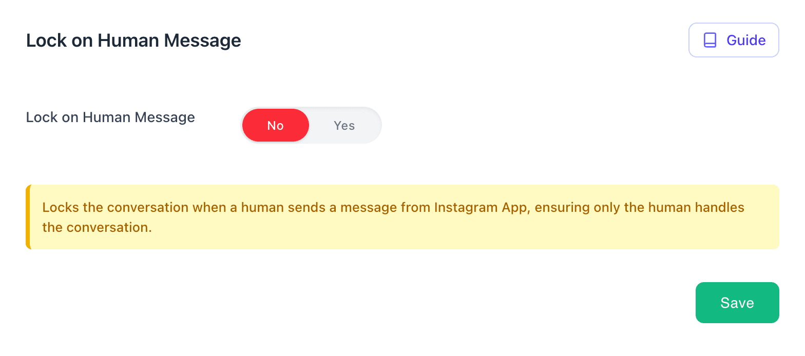 Lock on Human Message