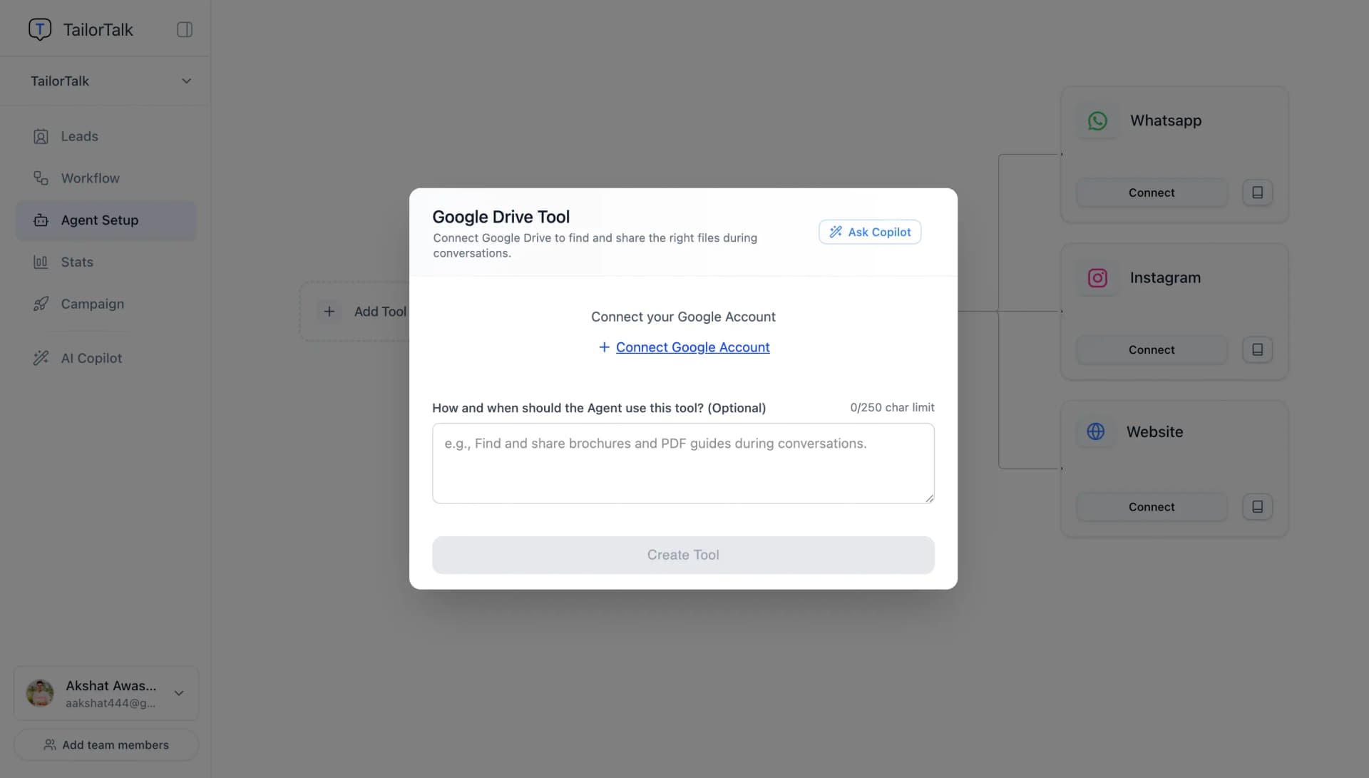 Connect Google Account