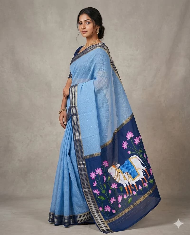 TailorTalk AI scanning a saree photo and extracting catalogue attributes automatically