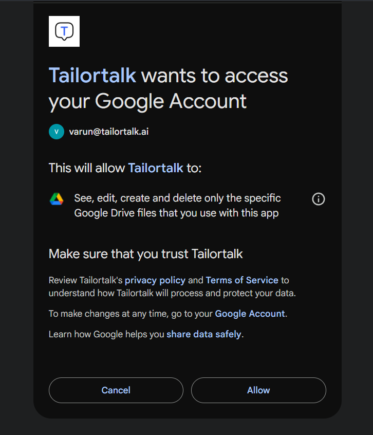 Confirm Permissions